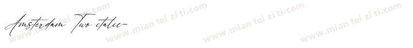 Amsterdam Two italic字体转换